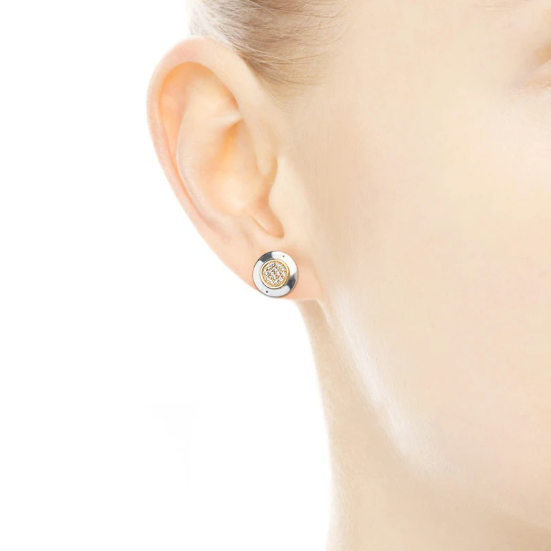 

Authentic 925 Sterling Silver Sparkling Stud Earrings, Unique Design ever Women Stud Earrings DIY Jewelry