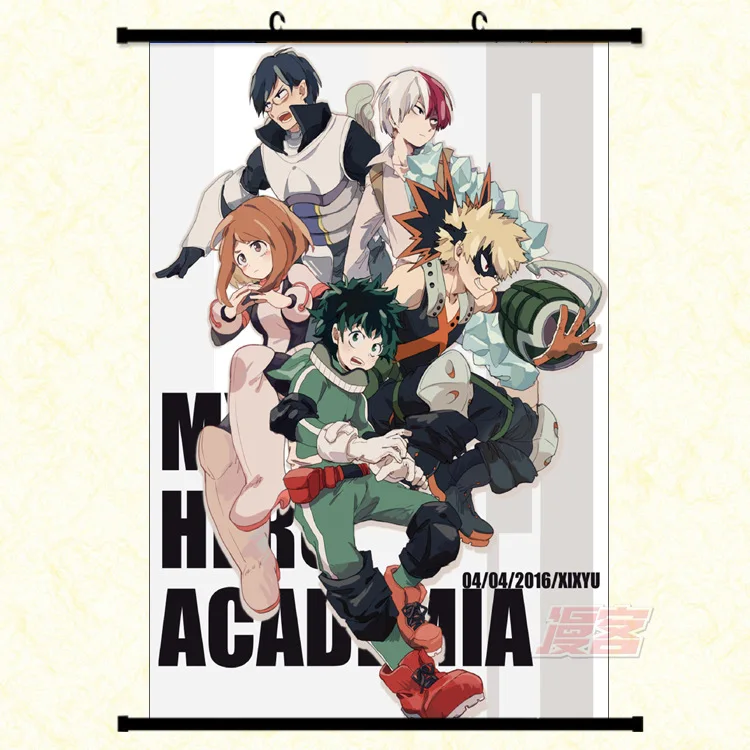 My Hero Academy прокрутки холст Фэнтези мотивационные абстрактное искусство Laminas Decorativas