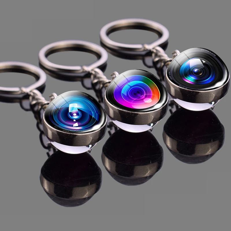 Затвор объектив камеры стеклянный шар брелок граммофон запись ювелирные изделия