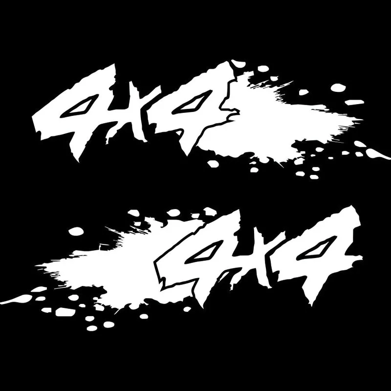 

15.3cmX10.6cm 2 - 4x4 GLOSS Bardian Vinyl Decal Motorcycle Car Sticker Black/Silver