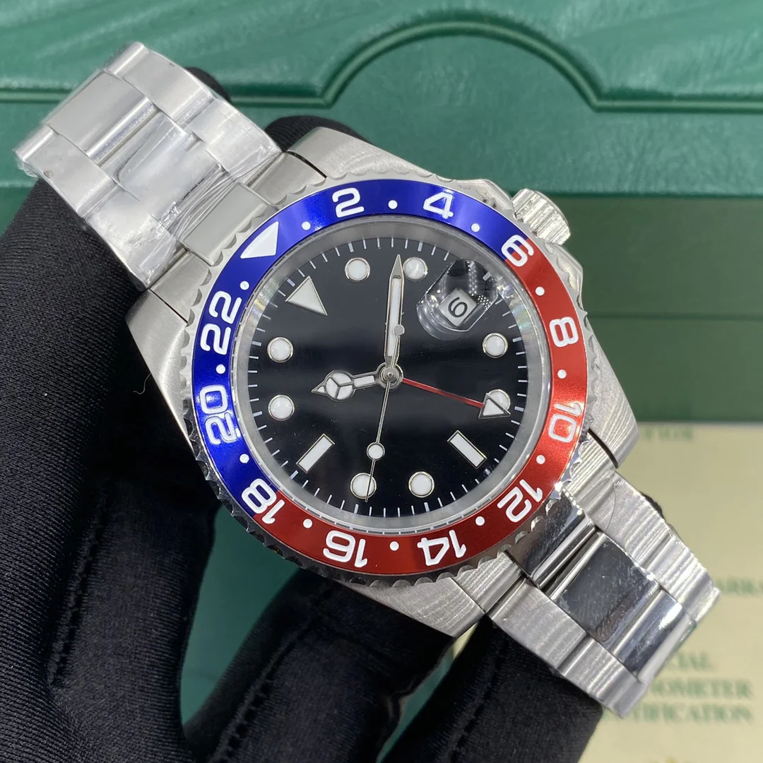 

Мужские часы 126710 AAA Реплика GMT Master автоматические механические часы 904L из нержавеющей стали светящиеся водонепроницаемые часы для мужчин