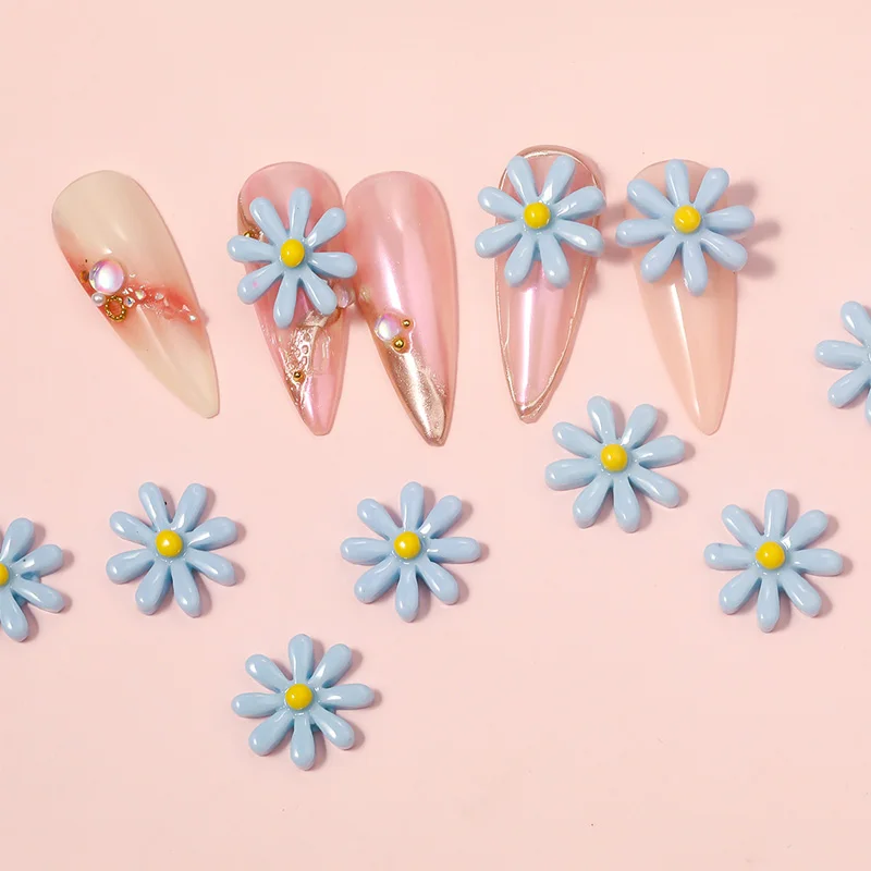 

10 ярких синих бриллиантов, 3d дизайнерские подвески, цветок Стразы, украшения для творчества и ногтевого дизайна, аксессуары для дизайна ног...