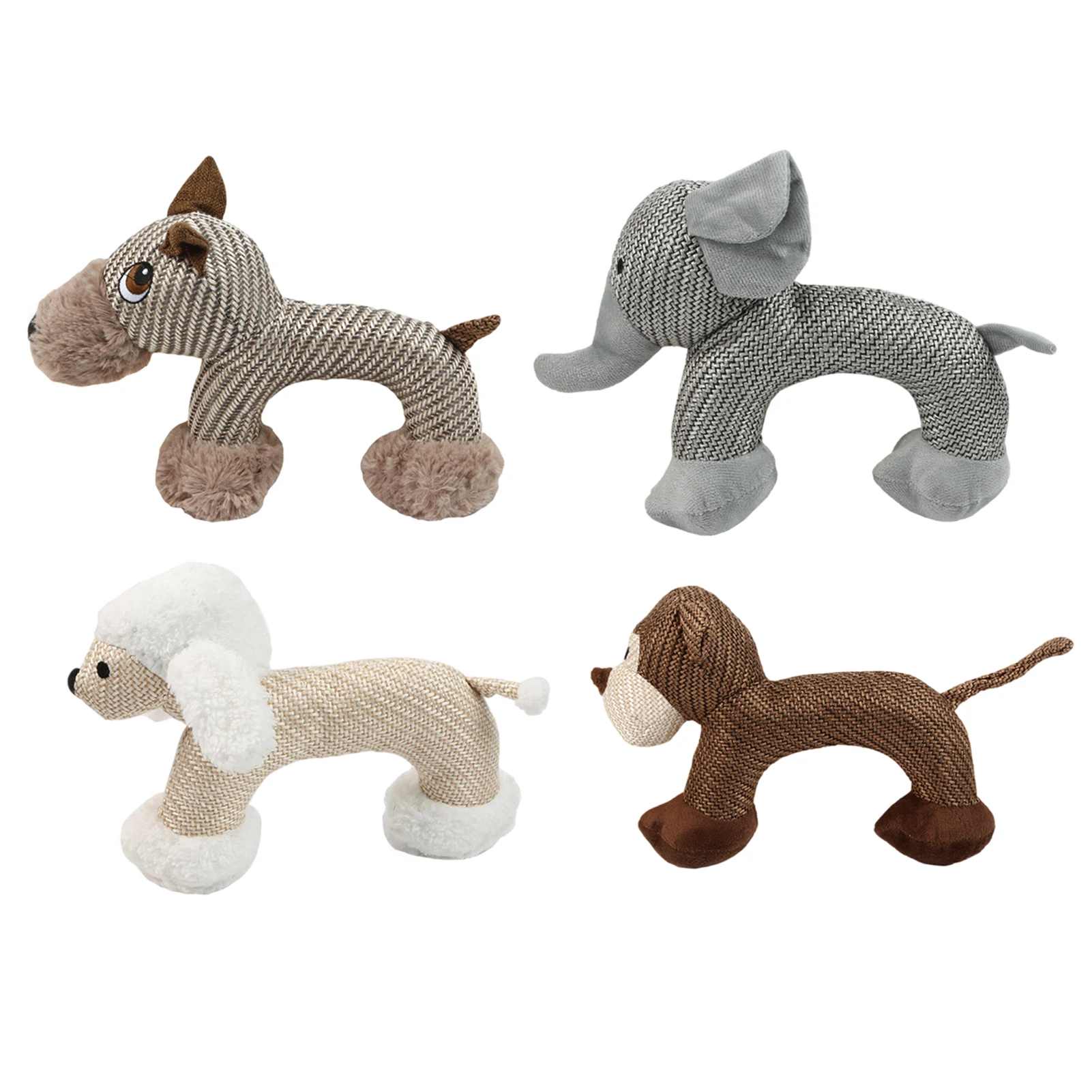 

Plush Squeaky Bone Dog Toys Bite-Resistant Clean Dog Chew Puppy Training Toy Soft Animal Shaped Toy Pet Supplies