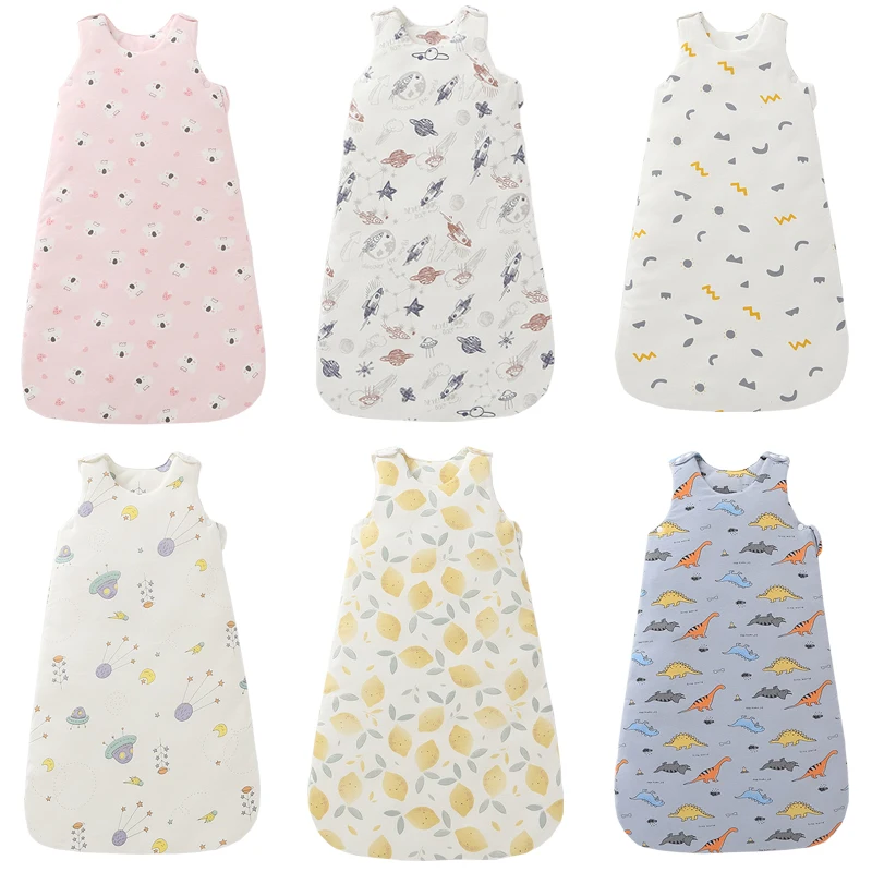 

2021 Baby Sleeping Bag Newborn Cartoon Sleepsack Vest Swaddle Wrap Toddler Infant Warm Cotton Receiving Blankets Baby Lying Bag