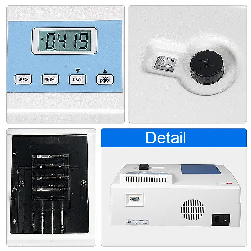 Видимый спектрофотометр 721 г спектрометр с длиной волны нм (2 нм) ЖК дисплеем и