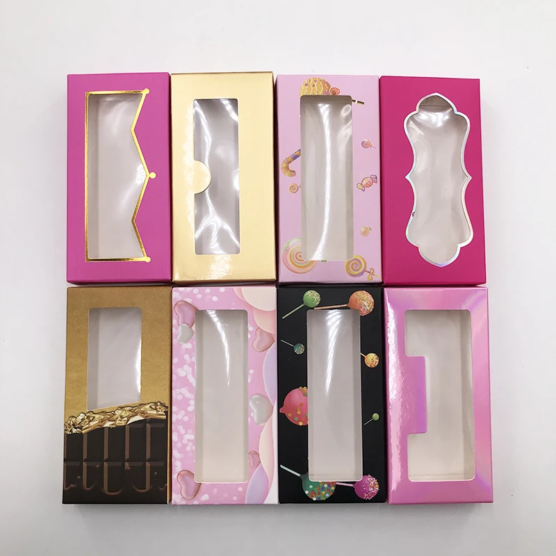 

Коробка из мягкой бумаги, красивая упаковка с индивидуальным логотипом для 8 мм-27 мм норковых ресниц, полос, коробки для ресниц