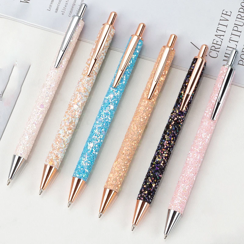 

Creative Metal Push Ball Point Pen Business Advertising School Office Signing Pen Student Writing Pen Can Give Birthday Gifts