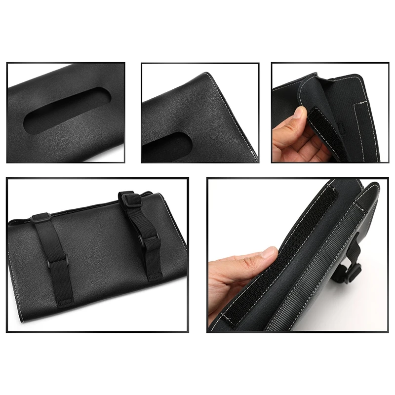

Car Tissue Box Towel Sets Car Sun Visor PU Leather Tissue Box Holder Car Tissue Holder for Cars Black