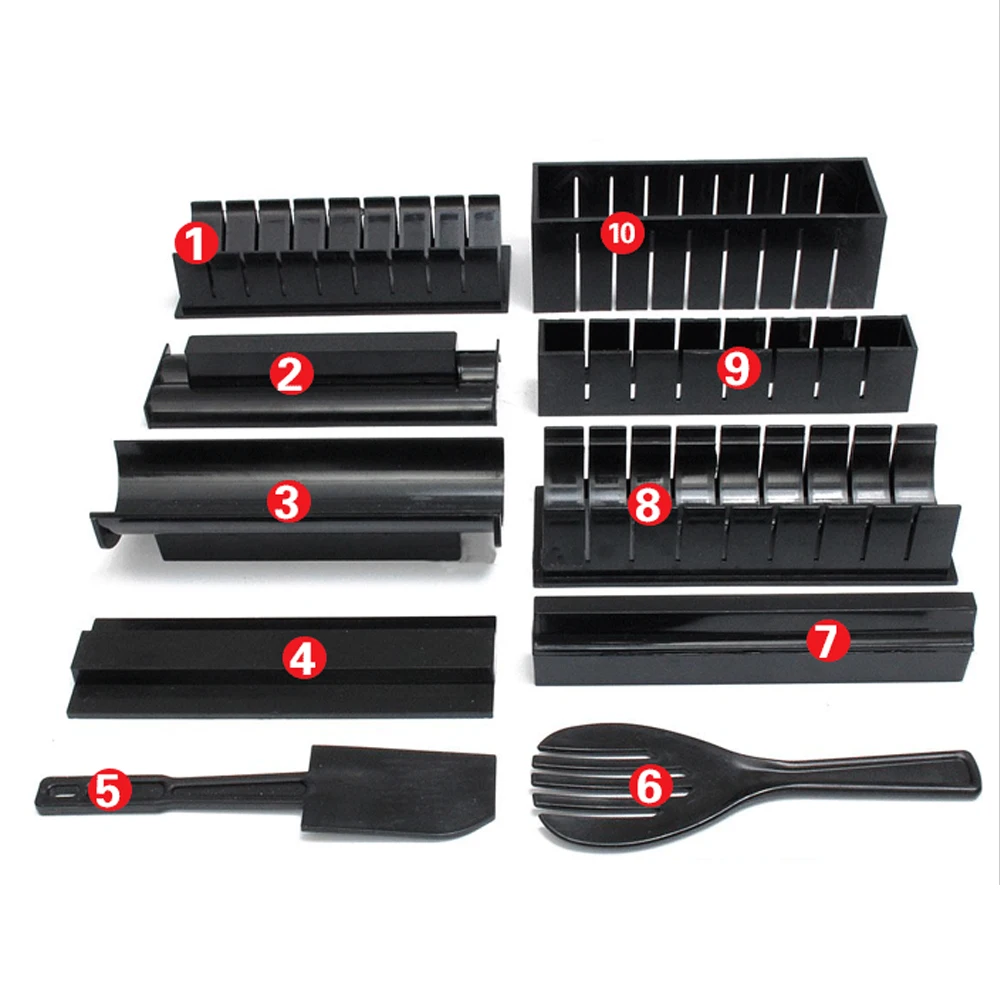 

10 Pcs/Set DIY Sushi Making Kit Roll Sushi Maker Rice Roll Mold Multifunctional Mould Making Sushi Tools Kitchen Accessories