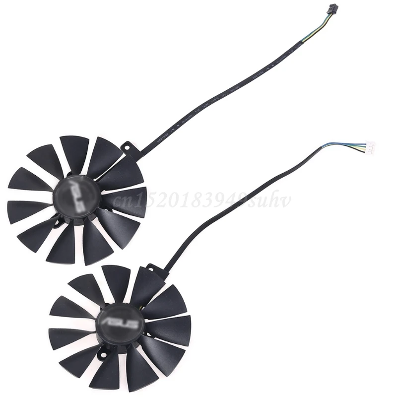 87mm t129215sh fdc10u12s9 c 4pin graphics card fan for asus rog rtx 2060 2070 rtx2080 dual advanced oc gpu cooling fan free global shipping