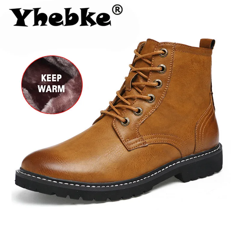 New Men'S Martin Boots For Autumn And Winter Keep Warm Handtailor Cowhide Skid Resistance British Style Fashion Casual Shoes | Обувь