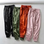 Брюки спортивные повседневные с эластичным завышенным поясом, свободные однотонные штаны-карго, джоггеры, 4 цвета, 2020 женские штаны карго