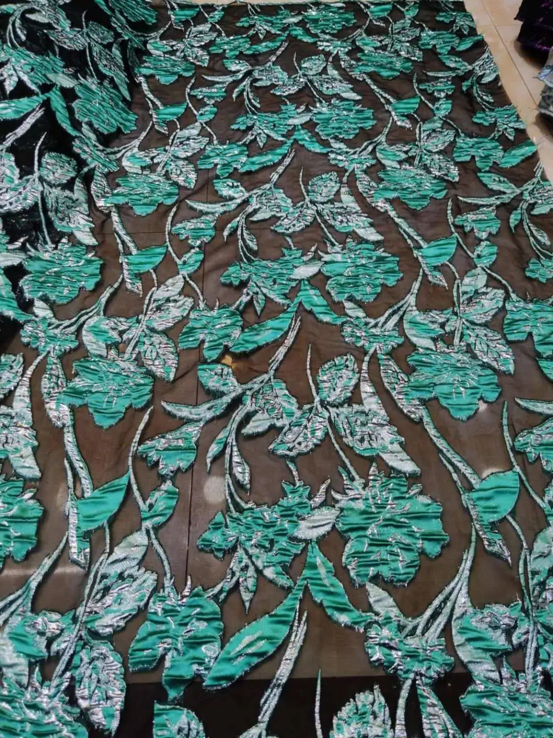 Африканская кружевная ткань высокого качества из органзы с блестками и вышивкой