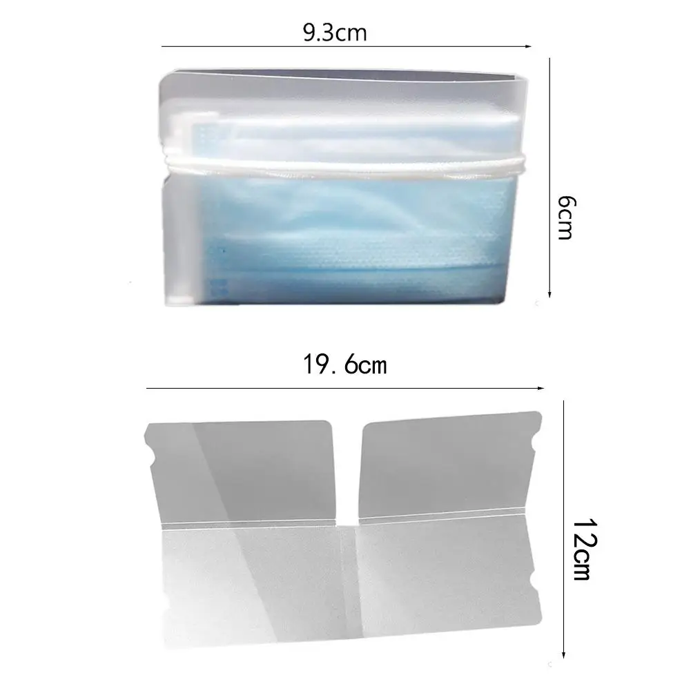 

10PCS Portable Disposable Mask Storage Clip Foldable Reusable Mask Storage Box Mask Temporary Folder Mask Pollution Prevention