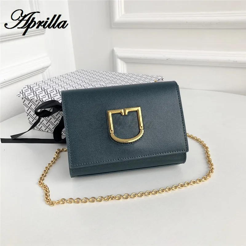 Blackish green Aprilla 18 см 24 см женская сумка на плечо с цепочкой дизайнерские брендовые сумки viva сумка на цепочке натуральная кожа 3A качественные сумки через плечо 212 - Цвет: Blackish green