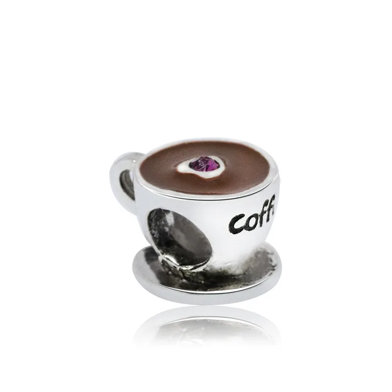 Кофейная чашка Очаровательные Подвески в виде сердца сделай сам кулон из бисера