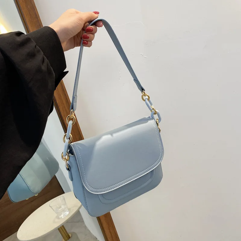 

Маленькие сумки через плечо из искусственной кожи для женщин 2021 летняя трендовая женская модная сумка через плечо Ins простые сумки и кошель...