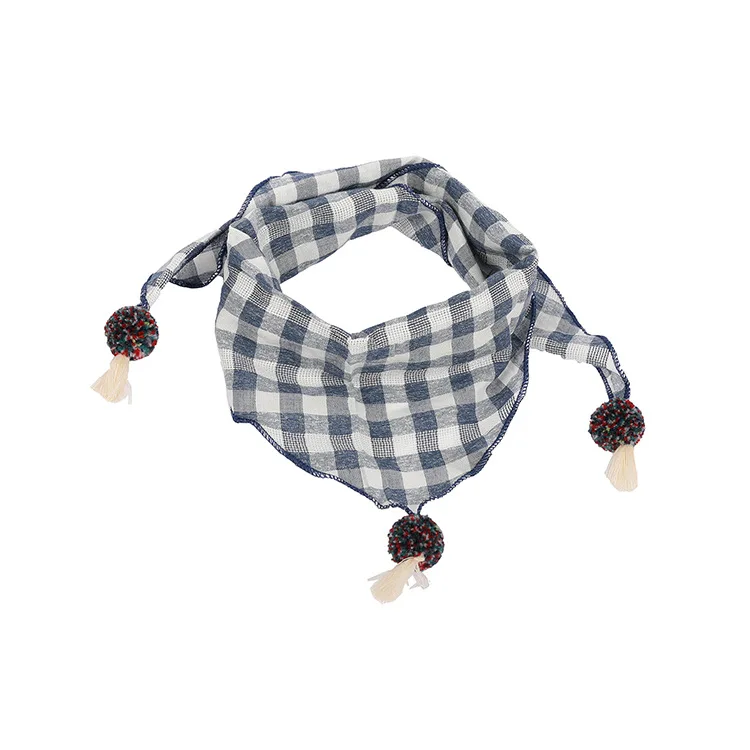 Хлопковый шарф в клетку для маленьких мальчиков и девочек сезон осень зима