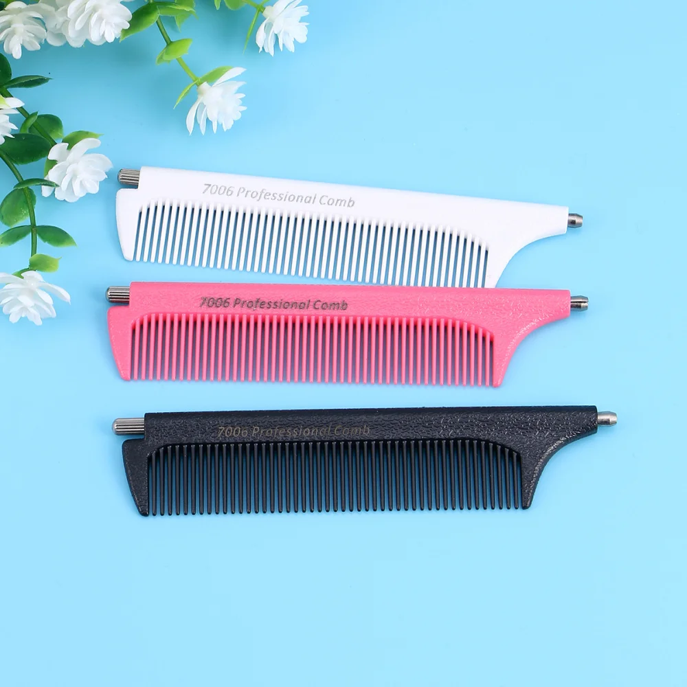 

3pcs Stretch Pointed Tail Combs for Home Salon Hairdressing Rake Comb for Home Salon (White, Black, Red)