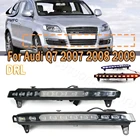 Дневные ходовые огни PMFC, дневные ходовые огни, 12 В, белые, для Audi Q7, 2007, 2008, 2009, противотуманные фары с желтым цветом