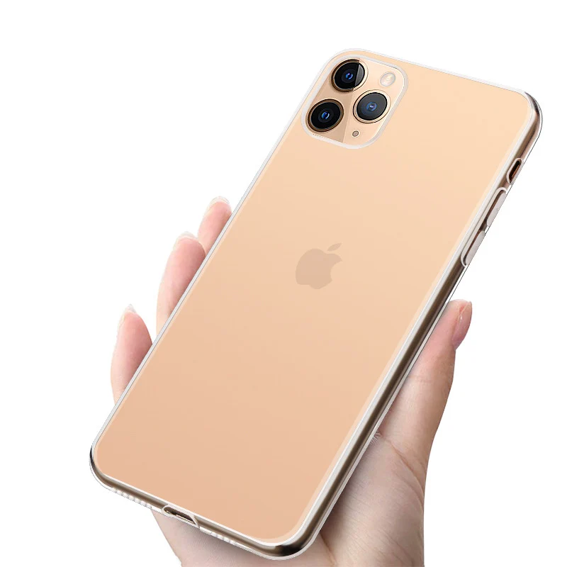 Ультратонкий Прозрачный чехол для телефона iPhone 12 Pro Max силиконовая Мягкая задняя