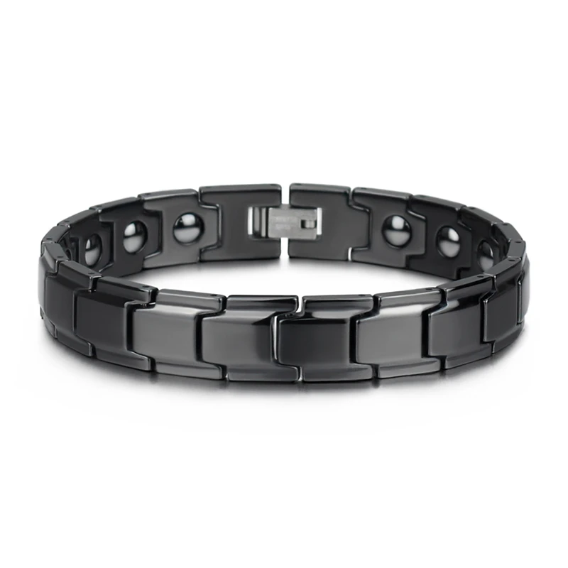 

2020 новый стиль 12 мм браслеты из нержавеющей стали для женщин и мужчин модный черный цвет керамический мужской браслет оптовая продажа ювели...