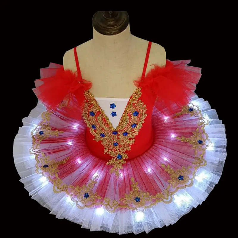 

Professional Ballet Tutu LED Swan lake Adult Ballet Dance Clothes Tutu Skirt Women Ballerina Dress for Party Dance Costume