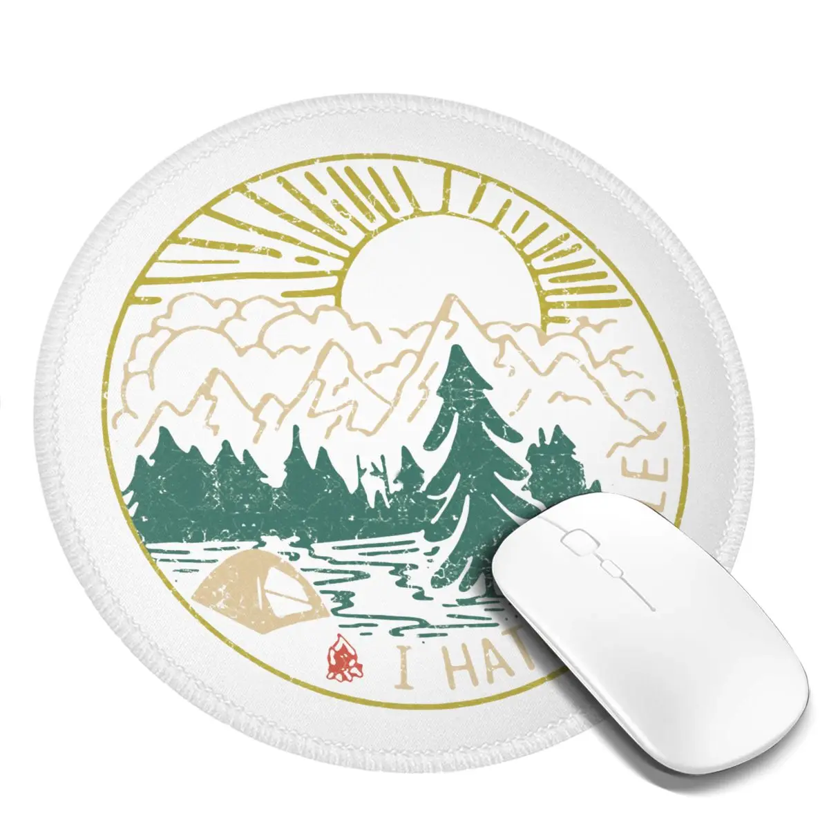 

Mom Mouse Pad I hate people camping hiking Rubber Desk Mousepad Armrest Colorful Cheap Photo Mouse Mat