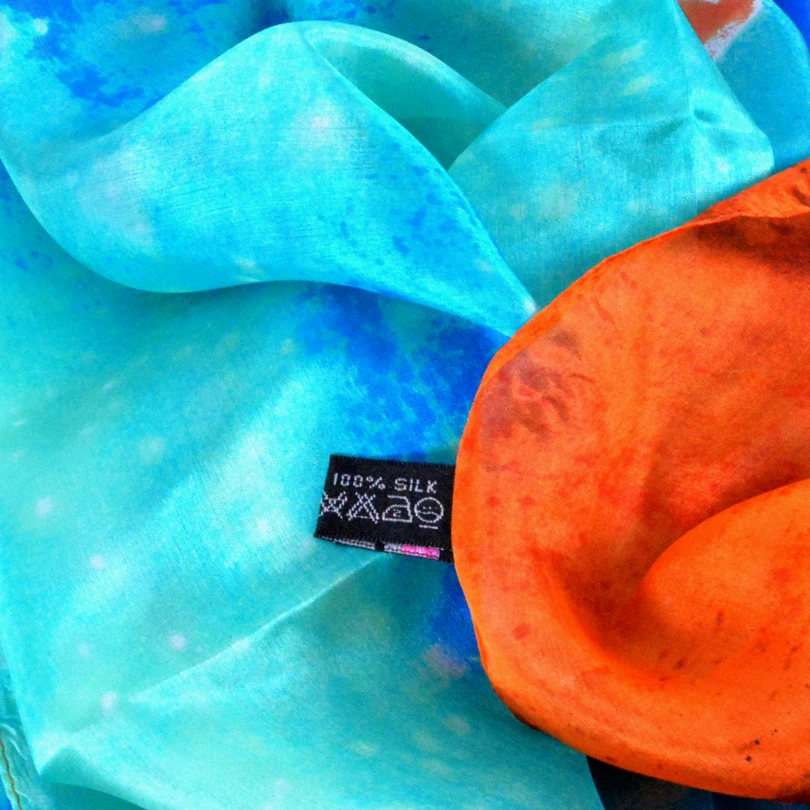 [BYSIFA] зимний темно-синий женский шелковый шарф шаль дизайн Apple женские длинные