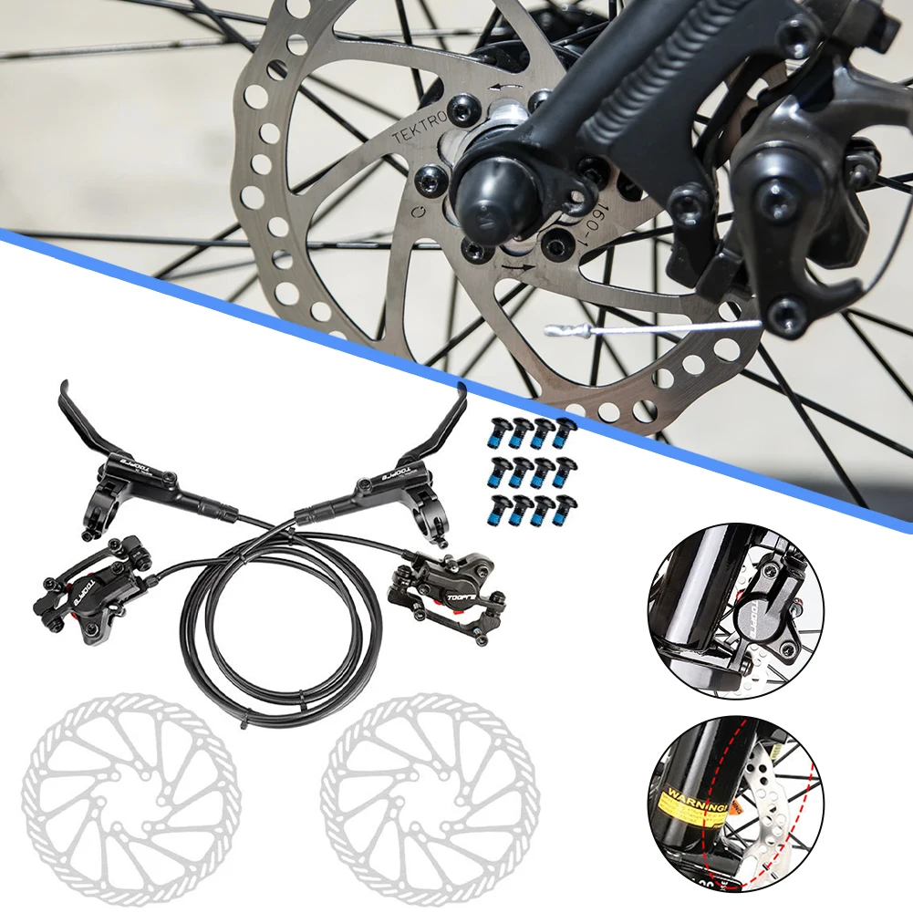 

Bicycle Brake MTB Hydraulic Oil Disc Brake Dual Pads Right Front Left Rear 160mm Rotor Bike Hydraulic Brake Bicycle Accssories