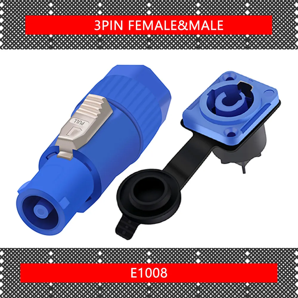 

Водонепроницаемые разъемы PowerCON R E1008+E1009 20А