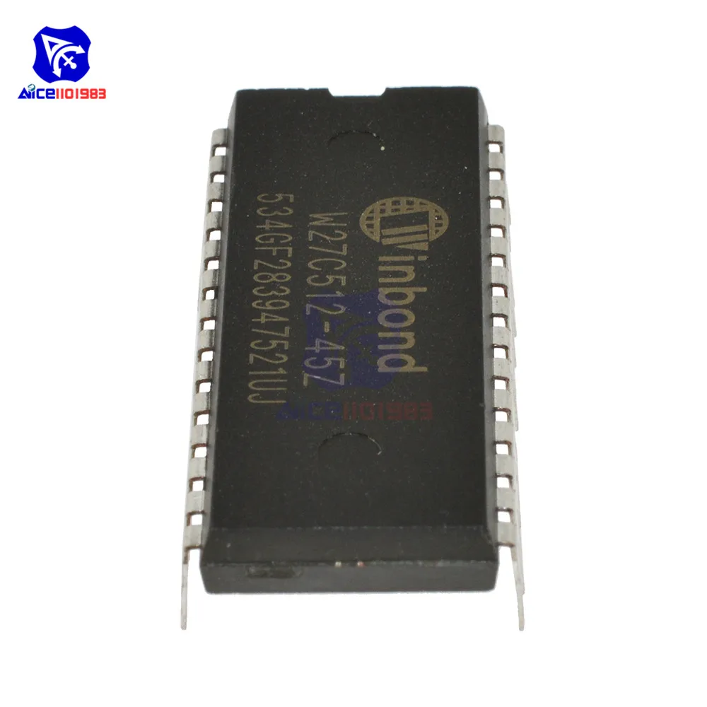 Diymore 10 шт./лот микросхемы IC W27C512 28DIP EEPROM 512 кбит оригинальные Интегральные