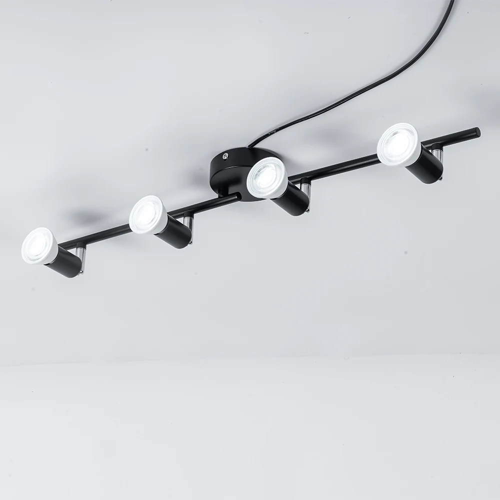 rotatable led ceiling light with 2 6 heads indoor decorate ceiling lamp silver black house for living room indoor home ac220v free global shipping