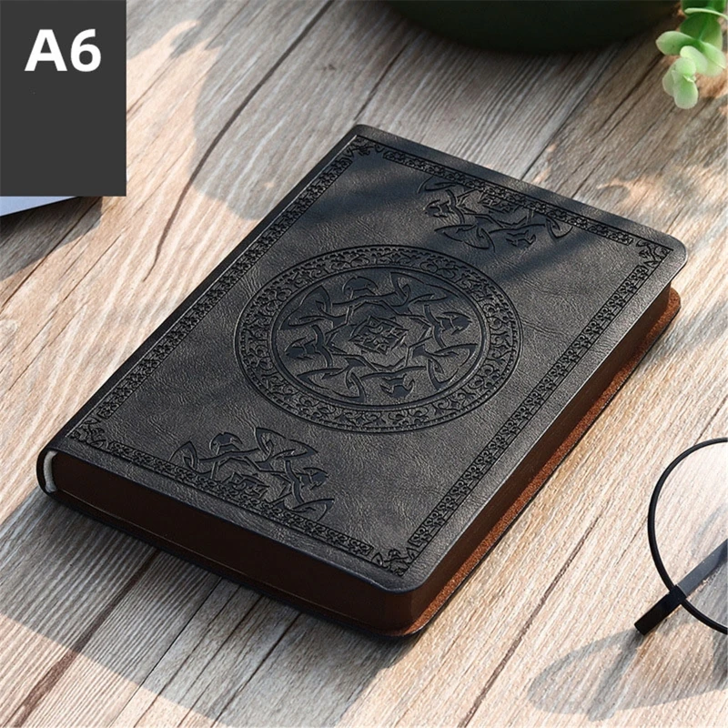 

Portable Vintage Pattern PU Leather Notebook Diary Notepad Stationery Gift