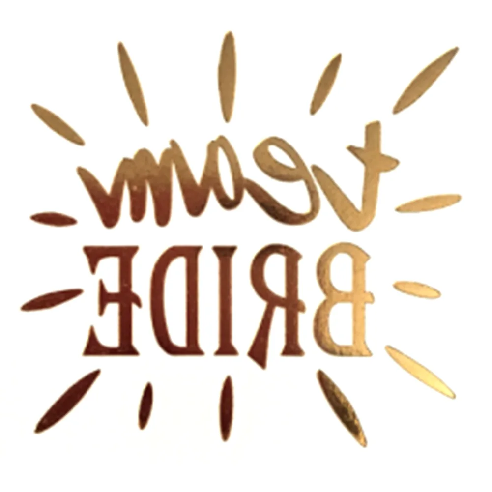 5 шт./лот Цвет случайный Flash надпись Bride Tribe Временная татуировка Стикеры бакалавра