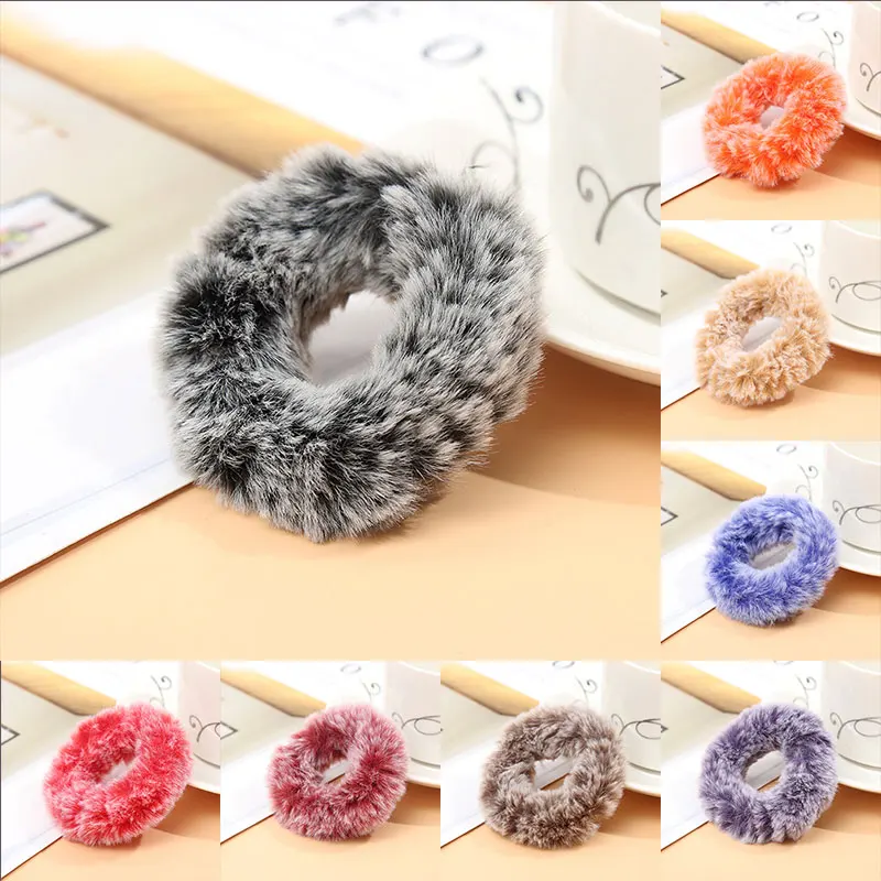 Новинка настоящие кроличьи волосы мягкие эластичные резинки для волос женщин и