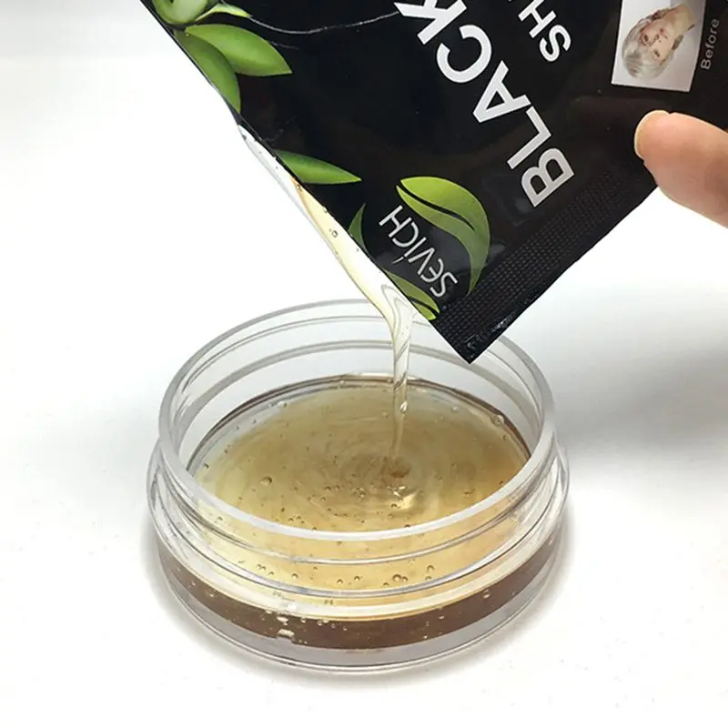 Шампунь для черных волос 10 шт./лот быстрое окрашивание серых и белых за 5 минут