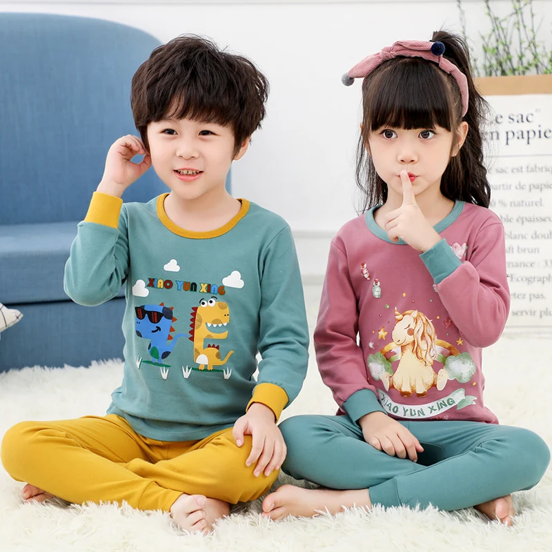 Детские пижамы Одежда для маленьких мальчиков детская одежда сна девочек