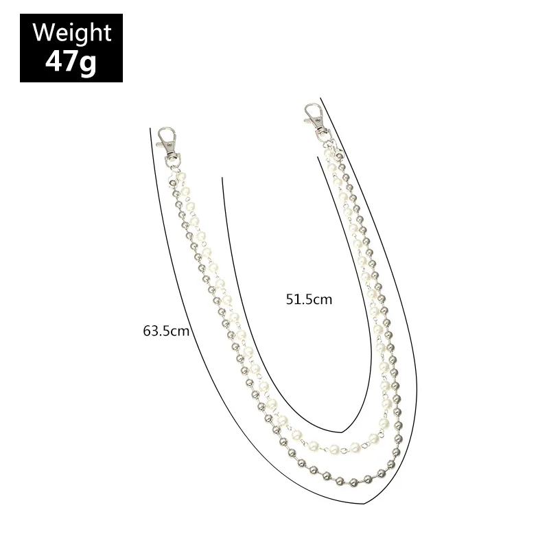 

Pant chain punk double pearl waist Woman belt tassel metal chain waist beads for women Fashion Elegant Accessories