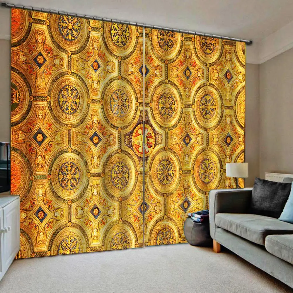 

Современные оконные шторы Euporean, 3D занавески для гостиной, спальни, Роскошные 3D шторы