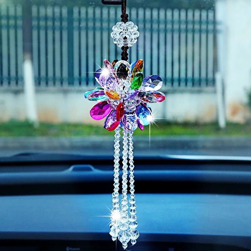 

Car Hanging Ornaments Auto Beautiful Crystal Hanging Pendant Rear View Mirror Car Decoration Car Styling Accessories