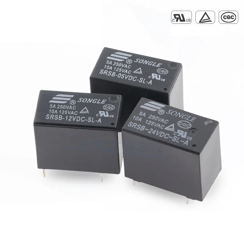 10 шт. X SONGLE общее реле мощности 10 А Φ/12/24VDC-SL-A 4 контакта SRSB 4-контактное нормально открытое типа 10 А/125 В переменного тока * Φ