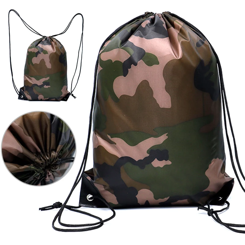 

Camouflage Backpack Drawstring Gym Bag Travel Sport Outdoor Bag Lightweight YS-BUY