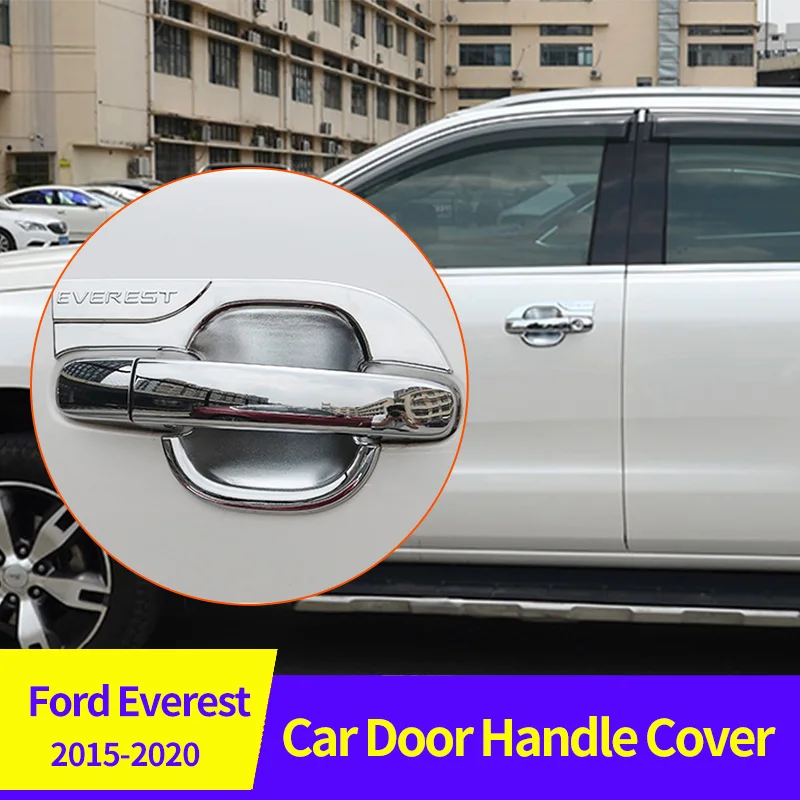 

Car Door Handle Cover Frame ABS Chrome Door Handle Cover Trim Door bowl car door handle decoration For Ford Everest 2015-2020