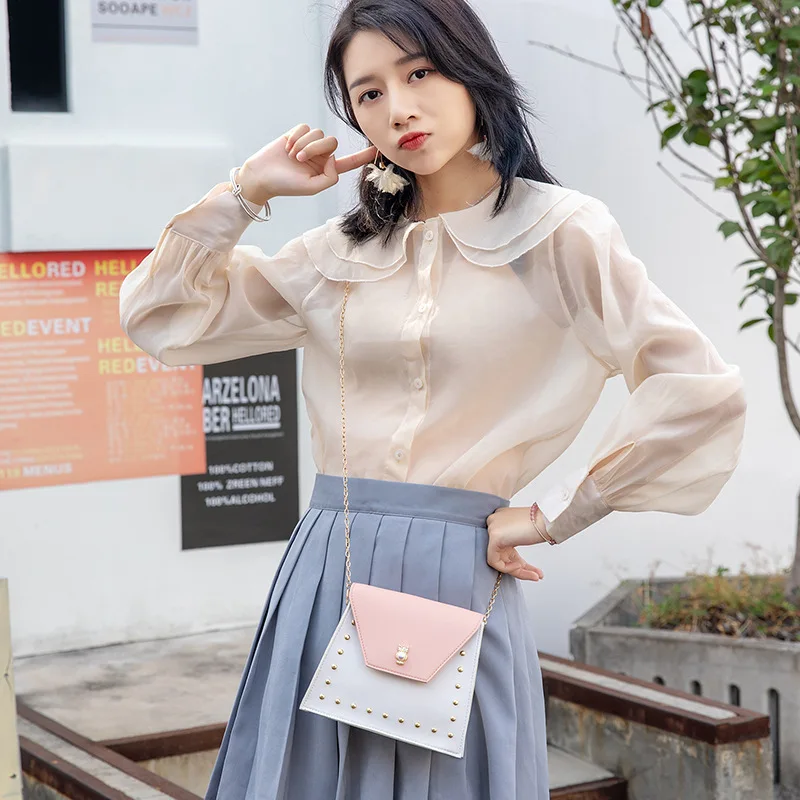 Новинка весна-лето 2020 женская маленькая сумка на плечо модная текстурная Милая