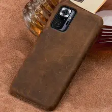 Genuine PULL-UP Leather Case for Xiaomi Redmi Note 10 Pro 9 8 Pro 10s 9T Cover For Mi 10 11 Ultra 10T Lite 9T Poco X3 Pro F3 GT