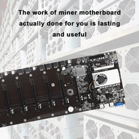 miner motherboard btc t37 mining machine cpu group 8 video card slots memory vga interface with lowpower consume for windows710