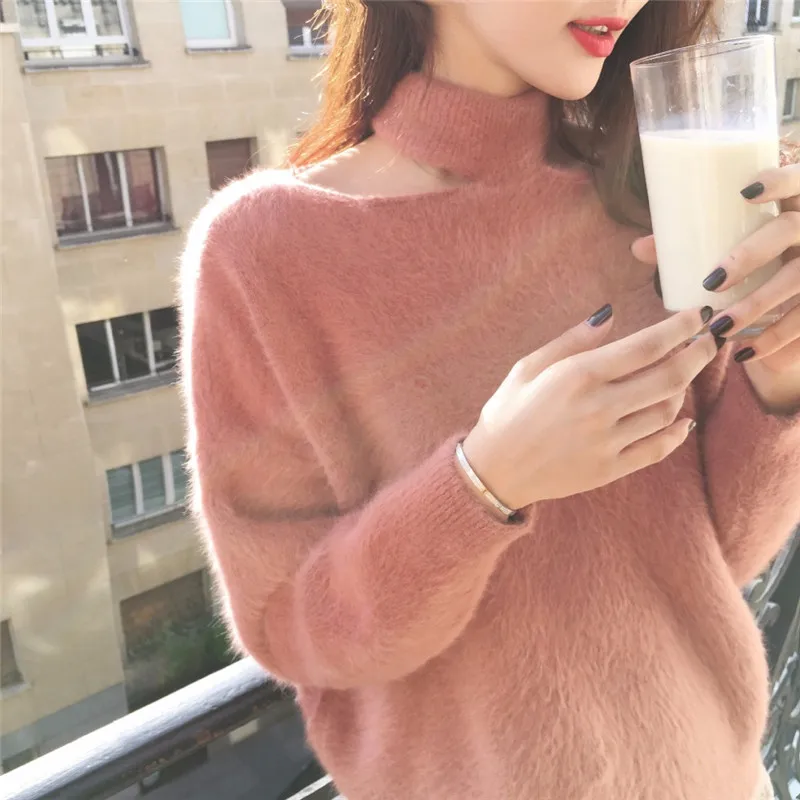 Женский Повседневный пуловер вязаный свитер из искусственного вельвета с