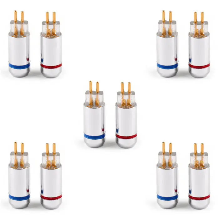Silver Mixed Clear Areyourshop 5 пар 0,78 мм наушники булавки разъем для Westone UM3X W4R UE18 разъем адаптера черный, серебристый - Цвет: Silver Mixed Clear