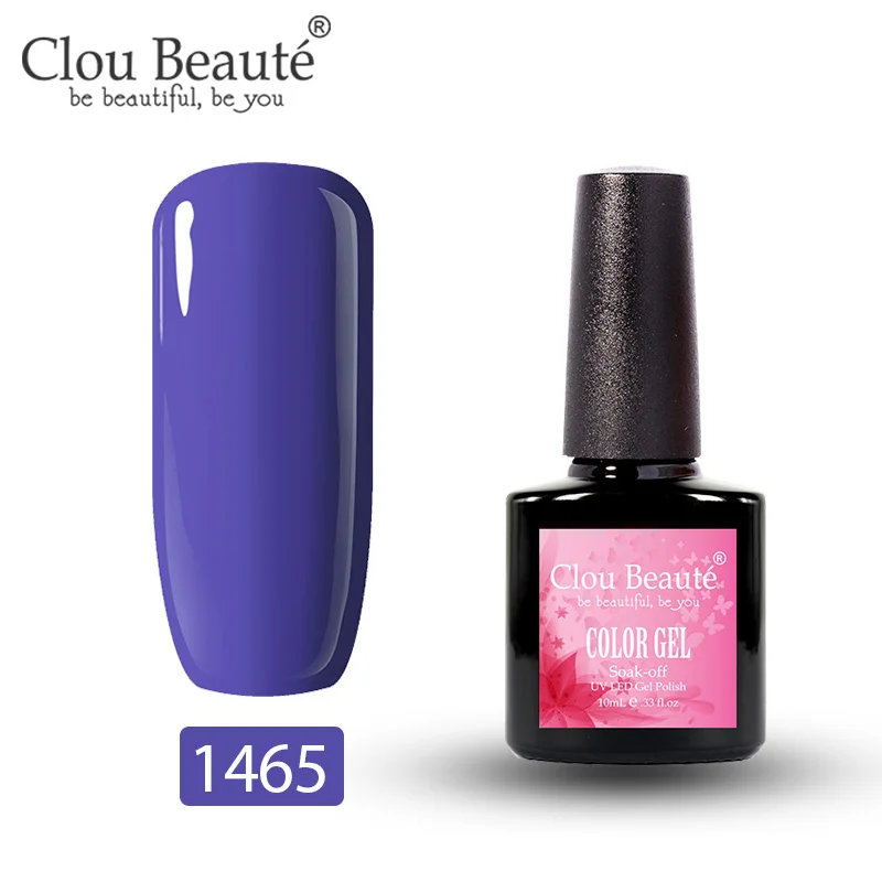 Clou Beaute 179 цветов Гель-лак для ногтей 10 мл УФ маникюр Дизайн полуперманентные Лаки дизайн ногтей гель Украшение Лак - Цвет: 1465